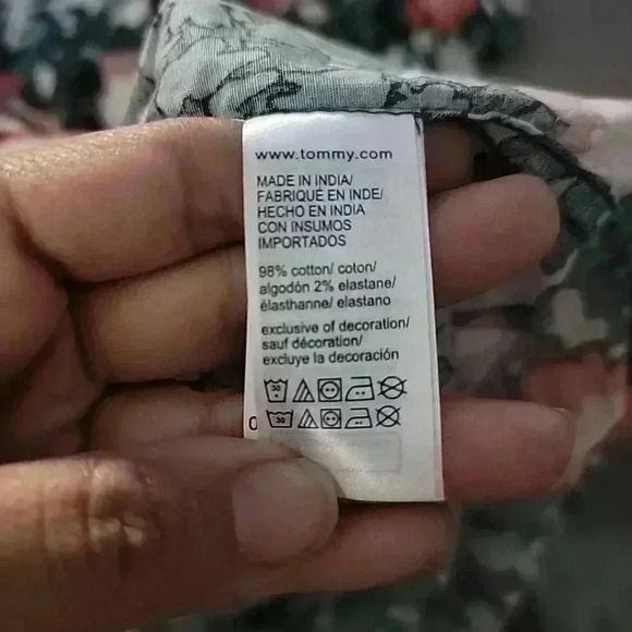 Tommy Hilfiger mens floral print short sleeve Bitton Up shirt XL - Picture 6 of 6